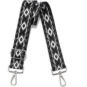 1.5" Wide Purse Strap Silver Hardware Adjustable Replacement Long Crossbody Bag Strap for Thick Shoulder Bags Canvas Handbags Straps