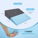 Wedge Pillow 10in Bed Wedge Pillow for Sleeping, Snoring, Back Support, After Surgery, Triangle Pillow, with Washable Cover, White
