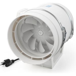 Voltset 8 Inch Duct Fan, Inline Ventilation Exhaust Fan, 740 CFM Duct Intake High Efficiency Air Fan for Vent Bathroom, Kitchen, Grow Tent, Hydroponics, 3D Printer, 8" Basic