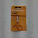 Fiskars Orange-Handled Straight Detail Scissors, Stainless Steel Blades, Ambidextrous Double-loop Handle