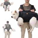 Terapaton Dog Lift Harness Backpack Carrier for Large Dogs, Full Body Sling with Handle, Dog Harness for Joint Injuries, Arthritis, Ideal for Stairs, Elderly Dogs (Black XXX-Large 66-83 LBS)