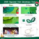 Felt Christmas Tree for Toddlers, 3.3 FT Felt DIY Tree Set for Kids Wall with Lights + Green Hand Advent Calendar + 32 Ornaments, Indoor Christmas Home Decorations Decor, Xmas Activities Presents, Colorful