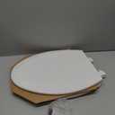 Bemis 500EC Durable Wood Toilet Seat with Easy Clean Hinges, Made in USA, Round, White