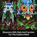 Sillbird Flower Owl Building Sets for Adults Creative Gifts for Mom Wife Women Her Girlfriend Couple, Home Decor or Table Centerpieces - Buildable Floral Animals Botanical Collection