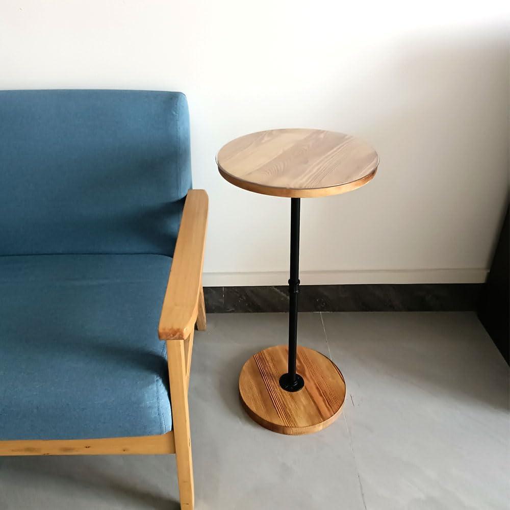 Round Side Table - Ideal for Small Spaces, Next to Sofa or Bed, Plant Stand or Drink Table Outdoors