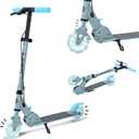 Aero Scooter for Kids 5-8 | Dynamic Lights, Hand Brake & Shock Absorption | Boys Girls 2 Wheels Kick Scooter | Foldable & Height Adjustable