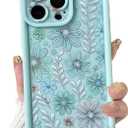 Lovmooful for iPhone 13 Pro Case Cute Color Flower Floral-Blue