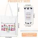 Retirement Gift for Woman, Funny Retiring Double-Sided 20oz Insulated Tumbler with Tote Canvas Bag with Humorous Happy Retired Quotes, Retirement Gifts for Teacher Mom Nurse Doctor Coworker Boss Lady