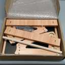 StrongTek Ergonomic Under Desk Footrest, 3 Adjustable Heights Wooden Office Footrest, Large Anti-Slip Surface, Improves Posture and Blood Circulation, up to 400lbs (Natural) (16.465*11.22*7.20 Inch)