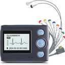 Portable 12-Lead Heart Monitor with AI Analysis for Home Use, 24 Hours Recording, Stand-Alone Machine with LCD Screen, Software Compatible with Mac & Windows, TH12