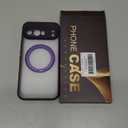 AmoraAqua Compatible with Google Pixel 10 Pro XL Case with 360° Magnetic Ring Stand [Compatible with Mag-Safe ] Shockproof Translucent Phone Case for Google Pixel 10 Pro XL 6.8'',Purple