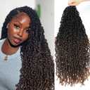 SOKU Mini Passion Twist Crochet Hair 20" - 8 Packs Pre Twisted Senegalese Yanky Twist Crochet Hair Bey-Blonde Pre-looped Synthetic Dreadlocks Bohemian Locs for Black Women (#TT1B/4/30(Bey-Blonde))