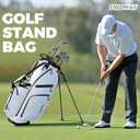 Findway 14 Way Golf Stand Bag, Lightweight Golf Bag with Stand for Men Women, Golf Club Carry Bag with Dual Strap, Rain Cover, Multiple Pockets, Golf Ball Holder