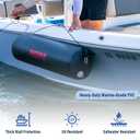 Buffalo Gear Boat Fenders 4 Pack Boat Bumpers for Docking 6.3" x 24" Inflatable Boat Buoys Bumpers with Air Pump