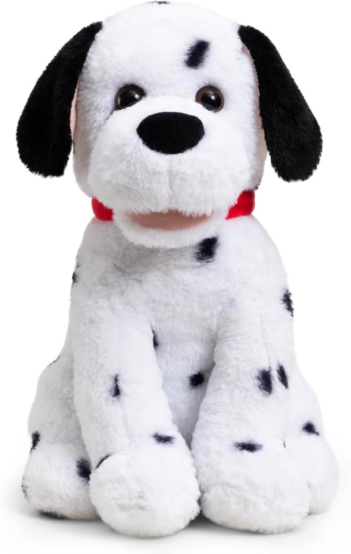 Dalmatian Stuffed Animal Dalmatian Puppy Dog Plush with Red Collar Plush Toy Gift for Kids 13 inches,Dalmatian with Red Collar