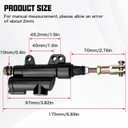 LOCOPOW Rear Brake Master Cylinder for Chinese 50cc 70cc 90cc 110cc 125cc ATV Dirt Pit Bike Quad Taotao Baja BMS Roketa Xpro Apollo SSR Pitster Piranha Sunl NST Kazuma