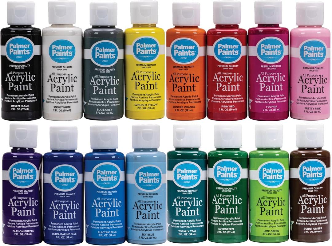 Palmer 2oz 20  Color Acrylic Paint Set, Perfect Color Selection