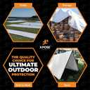 Heavy Duty White Poly Tarp 20' X 40' - Multipurpose Protective Cover - Durable, Waterproof, Weather Proof, Rip and Tear Resistant - Extra Thick 12 Mil Polyethylene - by Xpose Safety