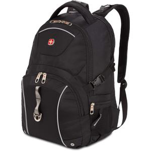 SwissGear 3258 Laptop Backpack, Fits Most 17 Inch Laptops, Secure Computer Sleeve for Travel, Work, School, Men's and Women's - Black