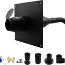 2026 Upgraded Heavy Duty Generator Exhaust Extension Silencer Kit with Insulated Through-Wall Mounting Plate, Reduce Noise by 52% and Safe Emission Exhaust Gas- Includes 4 Adapters