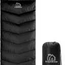 XL Size Upgraded Version of Camping Sleeping Bag 4 Seasons Warm and Cool, Lighter Weight, Adults and Children Can Use Waterproof Camping Bag, Travel and Outdoor Activities (86.6" x 33.46", Black Thick)