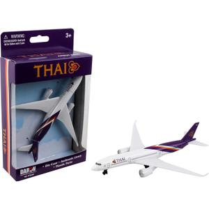 Daron Toy Airplane  Thai Airways Single Plane  Die-Cast Metal Model Airplane Toy with Plastic Parts & Authentic Livery for Kids Ages 3+