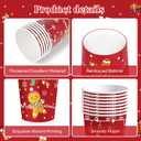 48 Pcs 9oz Christmas Paper Cups, Disposable Cups with 6 Designs Including Santa Claus, Christmas Trees, etc. Perfect for Xmas Party Drinks, Coffee, and Wine, for Christmas Night Decorations