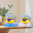 Rubber Duck Car Ornaments Cowboy Duck Car Dashboard Decoration Accessories with Mini Cowboy Hat Scarf Swim Ring and Sunglasses for Decor Home(AG30)