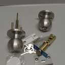 BESTTEN Keyed Entry Door Knob with Lock, Interior and Exterior Door Lock, Standard Ball, Satin Nickel