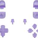 eXtremeRate Full Set Shell with Buttons Touchpad Cover, Clear Atomic Purple Custom Replacement Decorative Trim Shell Front Back Plates Compatible with p s 5 Controller BDM-030 BDM-040 BDM-050