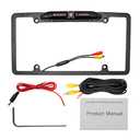 License Plate Backup Camera, Night Vision Rear View Camera with 8 LEDs 170° Viewing Angle, Waterproof Backup Rear Camera for Cars, Universal Reversing Assist Security