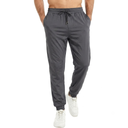 Indoner Men's Fleece Joggers Sweatpants – Thermal Tapered Athletic Fit Jogging Pants with Zipper Pockets Lightweight Soft Warm Winter Bottoms for Cold Weather Running Hiking Gym WFH Lounge Wear, XL