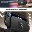WHWEIYA for Nintendo Switch 2 Case 2025 Slim Armor Protection Dock-Compatible Protective TPU Cover Shock Absorption and Anti-Scratch for Nintendo Switch 2,Transparent and Black