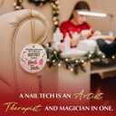 Nail Tech Christmas Ornament 2025 - Nails Technician Artist Ornament for Christmas Tree, Nail Tech Gifts for Women Artist Beauty, Gifts for Manicurist Female, for Women as Nails Salon Decor