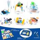 STEM Robotics Kit 6 Set Science Experiments Project Activities Toys for Kids 4-8 8-12 Engineering Building Electronic Motor Robot Kid Craft Boy Girl 5 6 7 8 9 10 12 Year Old Outdoor Toy