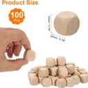 uxcell 100 Pcs Blank Wooden Dice, 20mm/0.79inch Unfinished Wooden Cube Rounded Corners Square Block for DIY Craft Projects