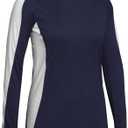 Champro Women's Triumphant Long Sleeve Adult Volleyball Jersey (Blue, L)