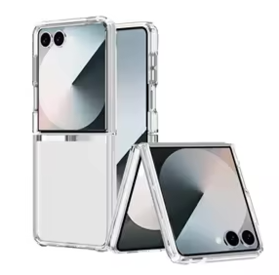 Case for Galaxy Z Flip7FE 2025 / Z Flip 6 2024, Crystal Transparent Hard PC Shell, Anti-Scratch Shockproof Slim Protective Phone Cover (Clear)