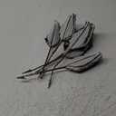 6 Pcs 12 Inch Black and White Stripes Christmas Poinsettia Flowers with Stems Large Artificial Stripe Poinsettia Christmas Tree Flower Ornaments for Halloween Holiday Wreath Garland Decor 