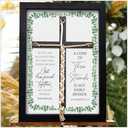 Musgsfbbs 3 Strands Cord Wedding Unity Sign 16 × 22 in - A Cord of Three Strands Unity Rope Cross Braid for Wedding Ceremony Ideas Gift For Couple, Eucalyptus Leaf Design