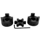 3/4" to 3/4" L075 Flexible 3-Piece L-Jaw Coupling Coupler Set & Rubber Spider for Log Wood Splitter,L Flexible Coupling L075-3/4-3/4