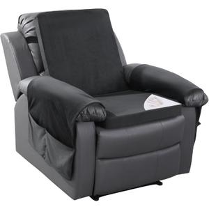 HOMBYS Recliner Chair Cushion for Elderly with Lumbar Support Pillow & Recliner Armrest Cover, 20"x20" Memory Foam Seat Cushion Non-Slip & Supportive, Machine Washable, Black