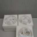 3 Pack Round Sphere Glass Globes for Light Fixtures Replacement, 5.9" Diameter, Clear Amber Seeded Bubble Glass Shade for Farmhouse Pendant Light Chandelier Wall Sconce, 1-5/8 Inch Fitter