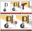 Heavy Duty Gate Wheels for Fences, Yards, Farms, Gate Casters with Spring Loaded, 360 Degree Swivel Max Load Capacity 220lbs