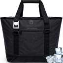 Soft Sided Cooler Tote Bag Waterproof Leakproof Insulated Dry Bag Cooler with Zipper Top, Collapsible Beach, Pool, Boat, Grocery Cooler (20 or 36 Cans)