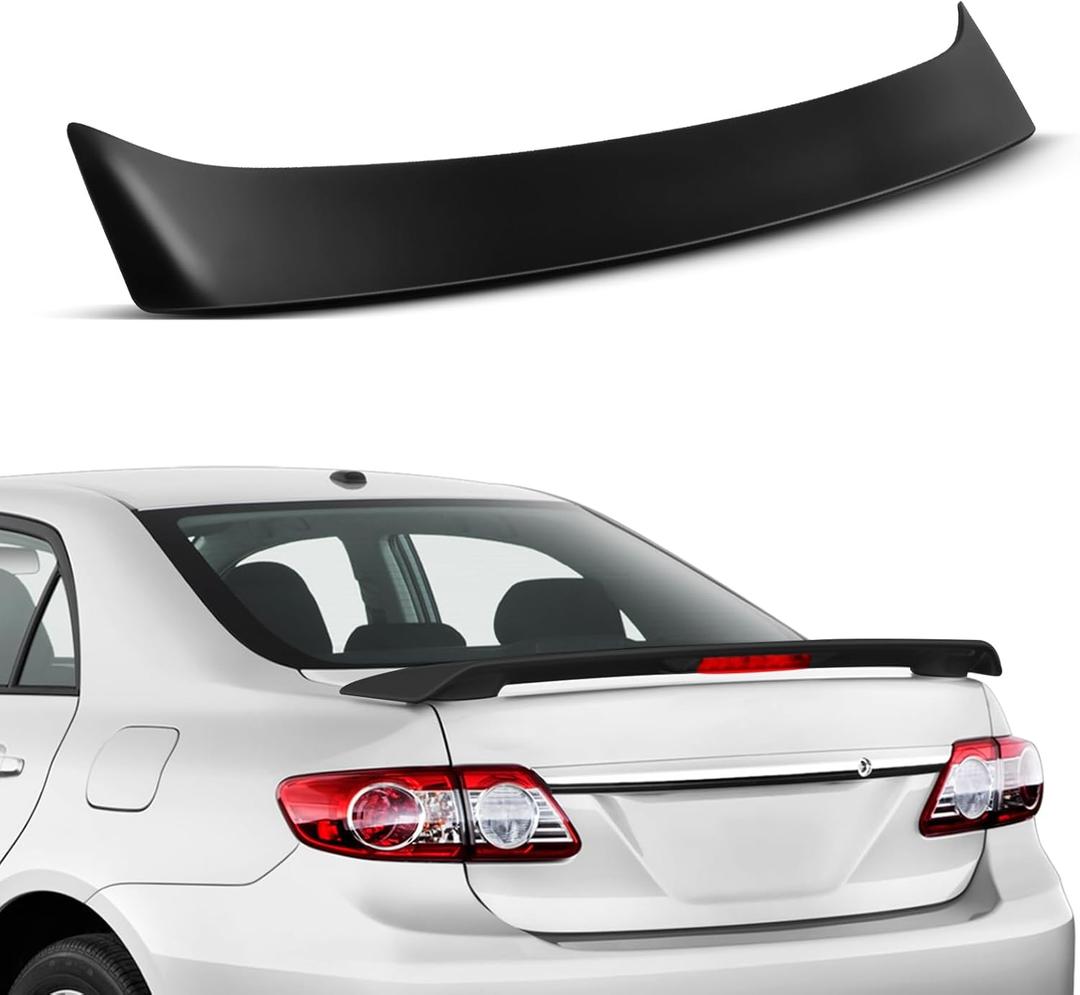 SCITOO ABS Black Rear Trunk Spoiler Wing Body Kits Replacement for 2003-2013 for Toyota Corolla