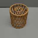 1 Pack Rattan Lamp Shade Small, Boho Mini Lamp Shades Replacement, Vintage Hanging Light Shades, Cylinder Woven LampShades for Floor Lamps Pendant Light Chandelier Wall Sconces Light Fixture Shades (Standard)