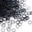 black Elastic Hair Bands，BEBEEPOO 100pcs Mini Hair Rubber Bands with a Box, Soft Hair Elastics Ties Bands - STRONG - REUSEABLE (100pcs black)
