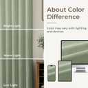 CAPALOCA Pinch Pleated Curtains Blackout, Linen Blackout Curtains 90 inches Long 2 Panels Set for Bedroom, Thermal Insulated Pinch Pleated Drapes for Living Room, 40"W x 90"L (Pack of 2), Light Sage