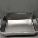 Stainless Steel Cat Litter Box, 15.7"11.8"4" Metal Litter Pan, Small Litter Box for Little Cats Kittens, Easy Cleaning